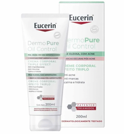 Creme Corporal Antiacne Eucerin Dermo Pure Efeito Triplo 200ml