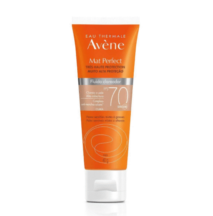 Protetor Solar Facial Avène Mat Perfect FPS70 Fluido Clareador Claro 40g