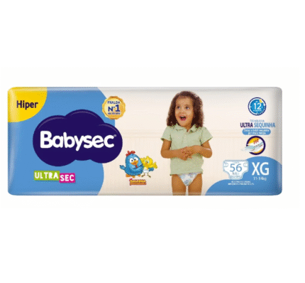 Fralda Babysec UltraSec XG 56 Unidades
